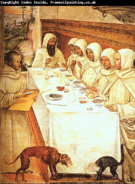 Giovanni Sodoma St.Benedict his Monks Eating in the Refectory